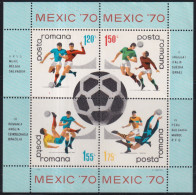 F-EX44259 RUMANIA MNH 1970 WORLD SOCCER FOOTBALL CUP MEXICO. - 1970 – Mexique