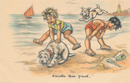 Carte Illustrateur Germaine Bouret Saute Qui Peut - Jeux De Plage Série N° 69 - Bouret, Germaine