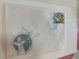 Korea Stamp Sports Shooting Perf Postally Used Archery - Schieten (Wapens)