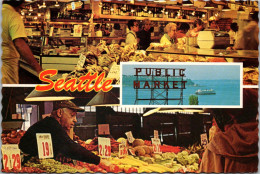 Washington Seattle Pike Place Market Interior Split View - Seattle