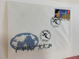 Korea Stamp Sports Per Taekwondo Shooting Weightlifting 1993FDC - Schieten (Wapens)