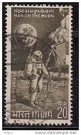 India Used 1969, First  "Man On Moon" India 1969, Space Astronaut, Earth.,  (sample Image) - Gebruikt