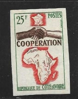 COTE D'IVOIRE 1964  Cooperation Avec La France NON DENTELE   YVERT N°228 NEUF MNH** - Côte D'Ivoire (1960-...)