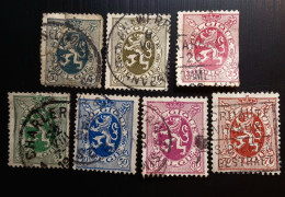 Belgique 1929 Lion - Modèle: Hubert Mauquoy  – 7 Stamps Used - 1929-1937 Heraldic Lion