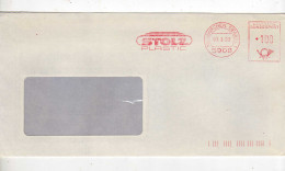Enveloppe ALLEMAGNE DEUTSCHE POST Oblitération E.M.A. 5908 MEUNKISCHEN SIEGERL 1 03/03/1992 - Frankeermachines (EMA)