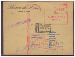 Italien (009081) Bankenbrief Banco Di Roma Gelaufen Mit Bahnpoststempel Nach Berlin Zur Deutschen Bank 1934 - Assicurati