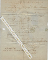 1858 ENTETE Adolphe Bertrand Hauts Fourneaux Forges Laminoirs Abbesse St Paul Les Dax Landes => Holagray Allary Bordeaux - 1800 – 1899