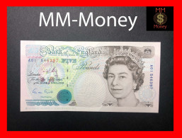 UNITED KINGDOM - ENGLAND - GREAT BRITAIN  5 £  1990  P. 382  "sig. G.M. Gill"   *first Prefix  A 01*   XF \ AU - 5 Pond