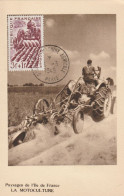 Carte édité Pour Le Salon Machine Agricole En 1949   La Motoculture - Trattori