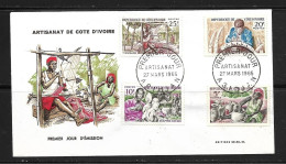 COTE D'IVOIRE 1965  FDC ARTISANAT  YVERT N°230/33 - Côte D'Ivoire (1960-...)