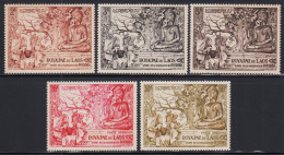 1956. ROYAUME DU LAO. Complete Set Buddha 2500 Years With 5 Beautiful Never Hinged Stamps.  (Michel 49-53) - JF535904 - Laos