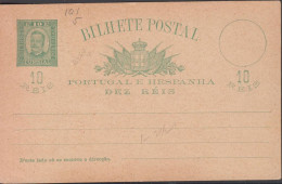 1890. FUNCHAL. 10 REIS BILHETE POSTAL Carlos I.  - JF442874 - Funchal