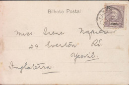 1904. HORTA. 20 REIS Carlos I On Postcard (Fayal, Acores. ) To England.  (MICHEL 17) - JF442879 - Horta