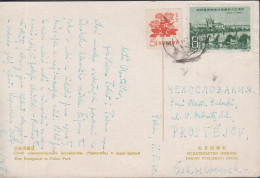 1960. CHINA.  5 + 8 F Leberation Of Czechoslovakia On Postcard To Praha, CZ. Dated Pekin, 11.5.60. Unusual... - JF443661 - Storia Postale