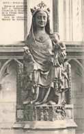 RELIGION - Christianisme - Sens - Vierge Assise - Statue En Pierre Du XIV è Siècle - Carte Postale Ancienne - Pinturas, Vidrieras Y Estatuas