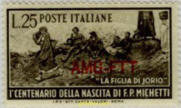 167098 MNH TRIESTE Zona A 1951 CENTENARIO DEL NACIMIENTO DE PAOLO MICHETTI - Otros & Sin Clasificación