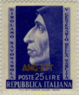 167201 MNH TRIESTE Zona A 1952 500 ANIVERSARIO DEL NACIMIENTO DE GIROLAMO SAVONAROLA - Altri & Non Classificati