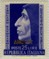 167201 MNH TRIESTE Zona A 1952 500 ANIVERSARIO DEL NACIMIENTO DE GIROLAMO SAVONAROLA - Sonstige & Ohne Zuordnung