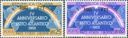 167290 MNH TRIESTE Zona A 1953 4 ANIVERSARIO DEL PACTO ATLANTICO - Altri & Non Classificati