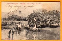 Guinée, Afrique Occidentale Française - Passage à Gué De La Kitim - Guinea