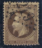 FRANCE Ca.1866-72: Le Y&T 30, Obl. GC X219 - 1863-1870 Napoléon III Lauré