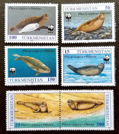 Turkmenistan WWF Caspian Seal 1993 Marine Life Fauna Wildlife (stamp) MNH *see Scan - Turkmenistán