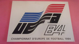 RARE VOYAGEE CP AUTOCOLLANT UEFA 1984  SALUTATIONS DE PARIS GARE PLM  3 FEVRIER FOOTBALL SEIKO POSTE - Europei Di Calcio (UEFA)