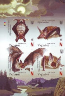 Ukraine 2016 WWF Bats Block (2x2) Of 4 Limited Edition Imperforated Stamps Mint - Chauve-souris