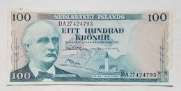 BILLET DE BANQUE - ISLANDE - P.44 -100 KRONUR - 1961 - PORTRAIT DE GUNNARSSON - MOUTONS - EGLISE - VOLCAN - Iceland
