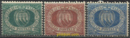 712497 HINGED SAN MARINO 1894 CIFRAS Y ESCUDOS - Gebraucht