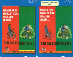 TURKEY - ALCATEL - N-183 - BYCICLE - SHIFT PRINTING - Turquie