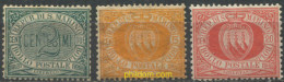 712508 HINGED SAN MARINO 1877 CIFRAS Y ESCUDOS - Gebruikt