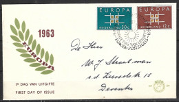 PAYS-BAS. N°780-1 De 1963 Sur Enveloppe 1er Jour. Europa'63. - 1963