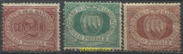 712509 HINGED SAN MARINO 1894 CIFRAS Y ESCUDOS - Oblitérés