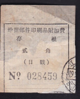 CHINA CHINE JILIN DUNHUA 133700 ADDED CHARGE LABEL (ACL) 0.20 YUAN - Other & Unclassified