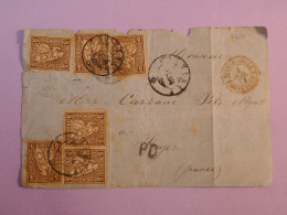 DB4 SUISSE LETTRE DEVANT EN PORT DU 1876  + +AFF. INTERESSANT++ - Briefe U. Dokumente