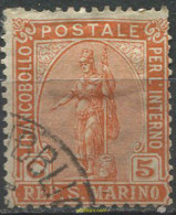 712499 USED SAN MARINO 1899 ESTATUA DE LA LIBERTAD - Oblitérés