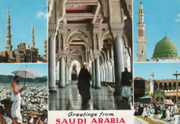 - Greetings From SAUDI ARABIA - View From Mecca And Medina - Stamps - Scan Verso - - Arabie Saoudite