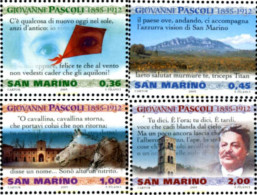 185164 MNH SAN MARINO 2005 150 ANIVERSARIO DEL NACIMIENTO DEL POETA GIOVANNI PASCOLI - Unused Stamps