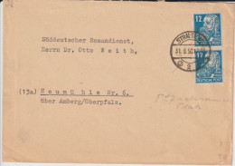 ZONE SOVIETIQUE - 1950 - ENVELOPPE De STRALSUND Avec RARE OBLITERATION ! => NEUMÜHLE - Storia Postale