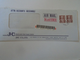 D198143  JAPAN  -Registered Airmail Cover 1990's  Akasaka, Tokyo   Sent To Hungary - Lettres & Documents