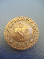 Médaille Souvenir D'époque/ JAMBOREE De La PAIX / France1947/Avec Fleur De Lys/ Bronze/1947                       MED463 - Movimiento Scout