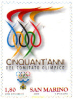 225206 MNH SAN MARINO 2009 50 ANIVERSARIO DEL COMITE OLIMPICO INTERNACIONAL - Ungebraucht