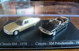 CITROEN SM 1970 ET SM PRESIDENTIELLE 1972 DUO METAL UNIVERSAL HOBBIES  ATLAS ECH 1/87 HO 2 SCAN - Schaal 1:87