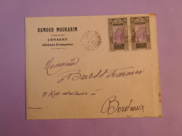 DB4 AEF   BELLE LETTRE RECOM. 1932 CONAKRY A BORDEAUX  +PAIRE DE TP +AFF. INTERESSANT++ - Lettres & Documents