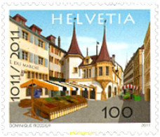 259509 MNH SUIZA 2011 URBANISMO MILENARIO DE LA VILLA DE NEUCHATEL - Ungebraucht