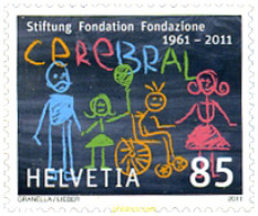 259512 MNH SUIZA 2011 CINCUENTENARIO DE LA FUNDACIO "CEREBRAL" - Ungebraucht