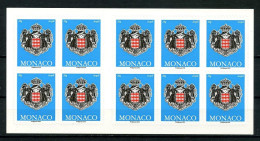 MONACO 2012 Carnet N° 17 ** ( 2826 ) Neuf MNH Superbe Armoiries Coat Of Arms Millésime 2012 - Markenheftchen