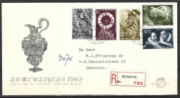 PAYS-BAS. N°747-51 De 1962 Sur Enveloppe 1er Jour. Horloge. - Clocks