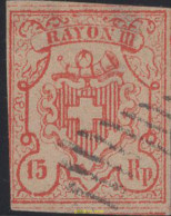 642255 USED SUIZA 1852 ESCUDO DE SUIZA - 1843-1852 Federal & Cantonal Stamps